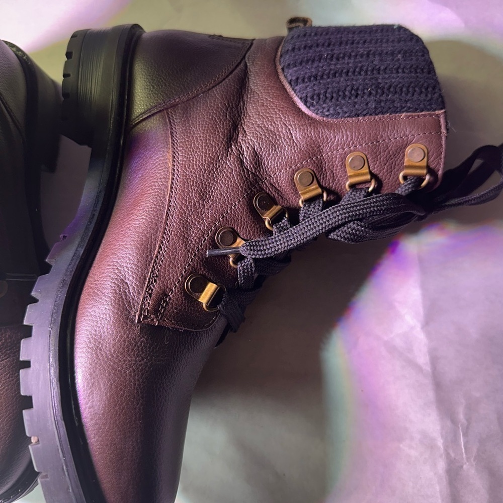 Cougar Brown Leather Combat Boots - Picture 8 of 16